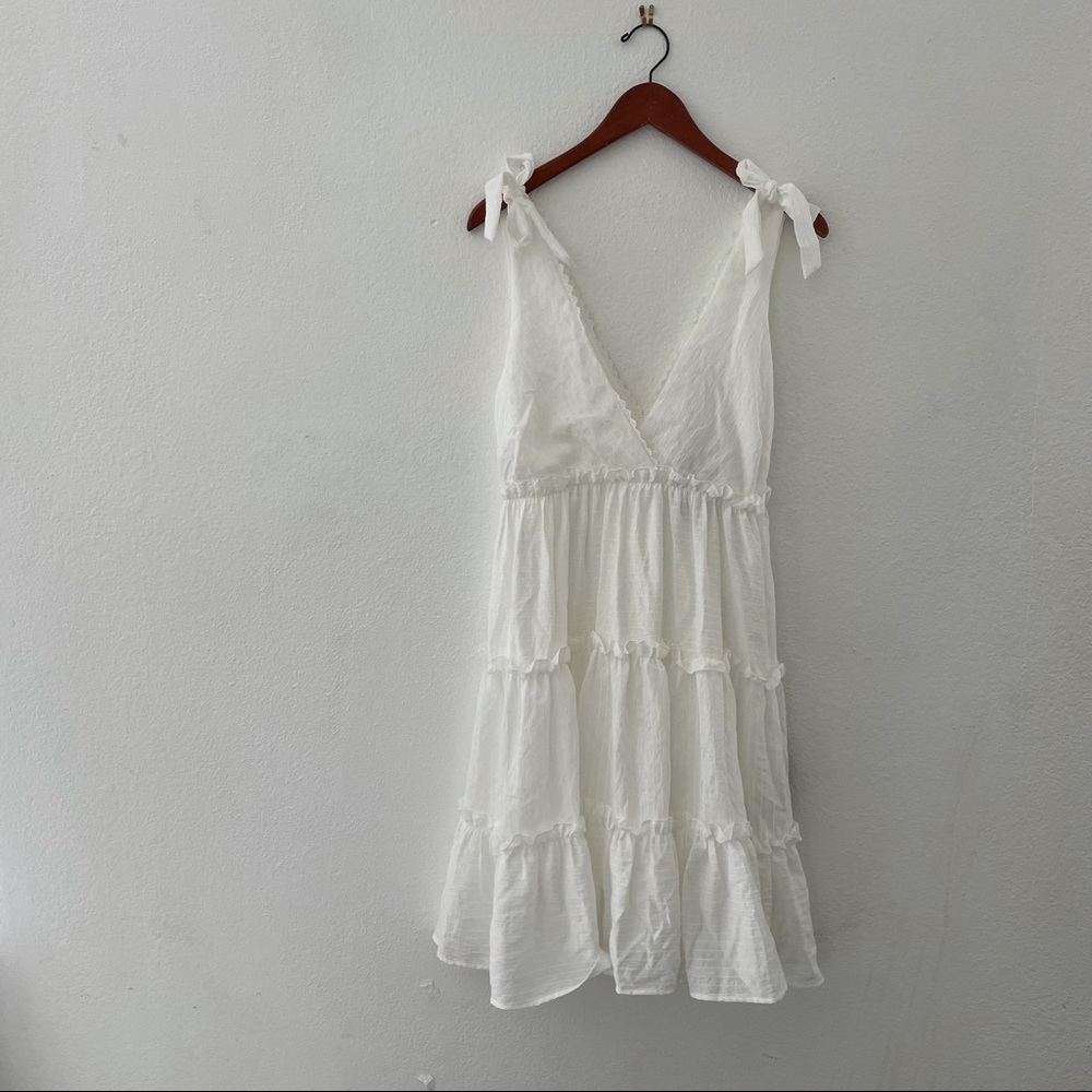 One to Remember Tie-Strap Tiered Babydoll Dress